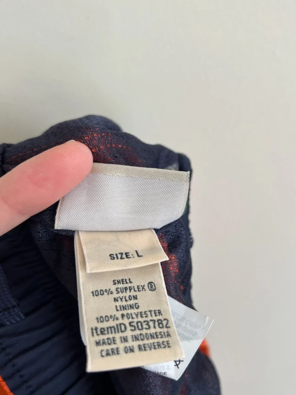 L.L. Bean Orange Supplex Nylon 6